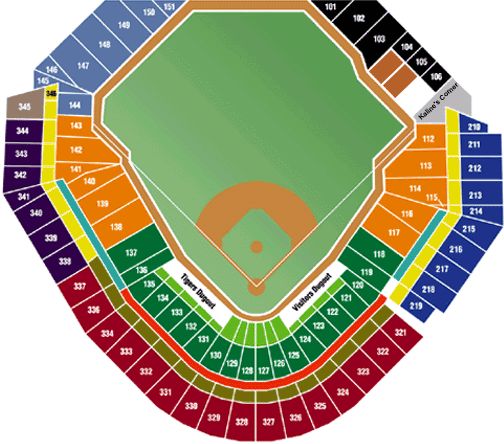 Comerica Park Seating Map